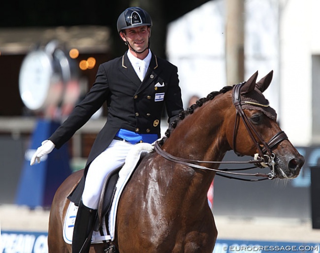 Eyal Zlatin and Bonzanjo at the 2019 European Dressage Championships :: Photo © Astrid Appels