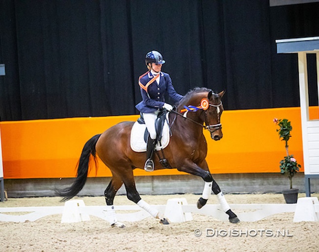 Saskia van Es and Kentucky at the 2020 Dutch Indoor Championships in Ermelo :: Photo © Digishots