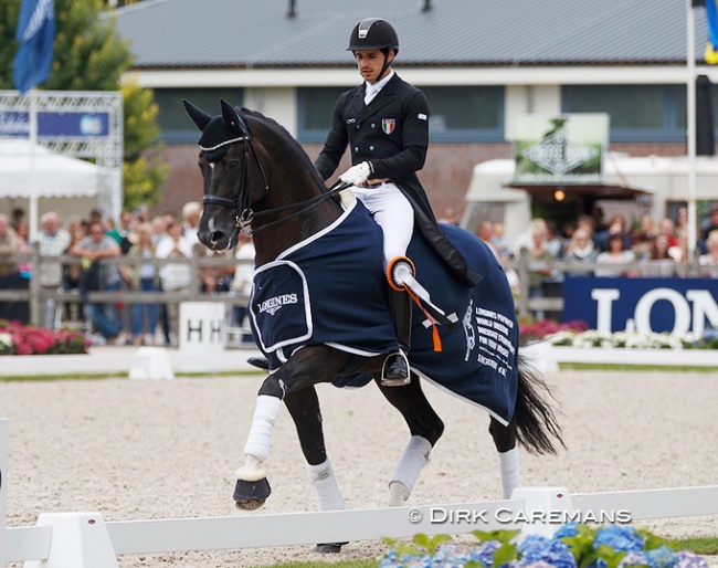 Riccardo Sanavio and Dark President at the 2017 CDI Ermelo :: Photo © Dirk Caremans