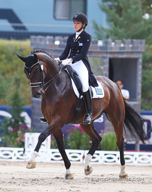 Theodora Livanos and Fido Dido at the 2018 European Young Riders Championships :: Photo © Astrid Appels