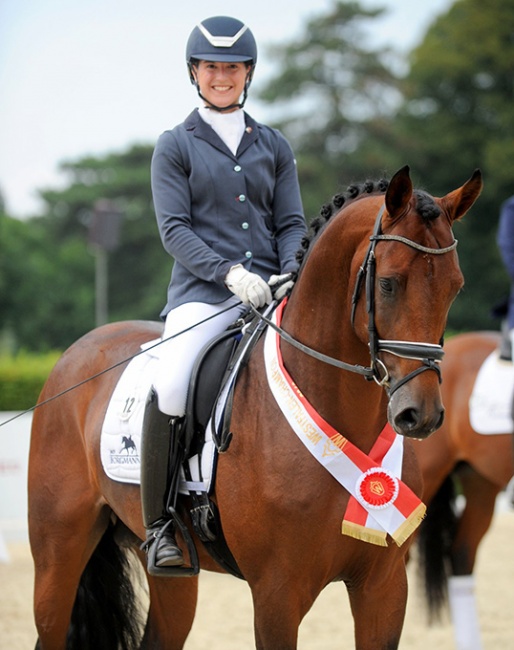 Ana Teresa Pires on the 2019 Westfalian young horse champion About You :: Photo © Thoms Lehmann