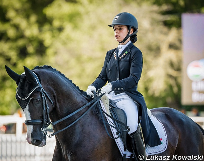 Lilla Felvinczi in tailcoat at the 2020 European Junior Riders Championships :: Photo © Lukasz Kowalski