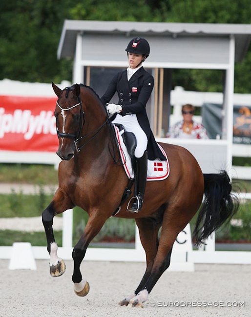 Anne-Mette Strandby Hansen and Foco Loco W at the 2020 European Under 25 Championships :: Photo © Astrid Appels