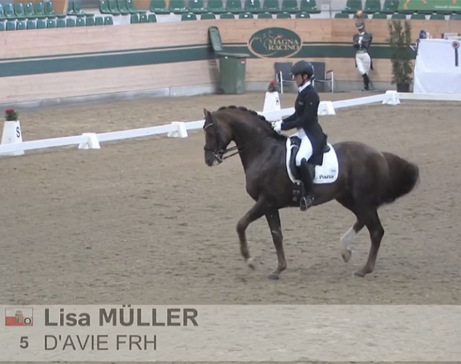 Lisa Müller and D'Avie at the 2021 CDN Ebreichsdorf :: Screen capture