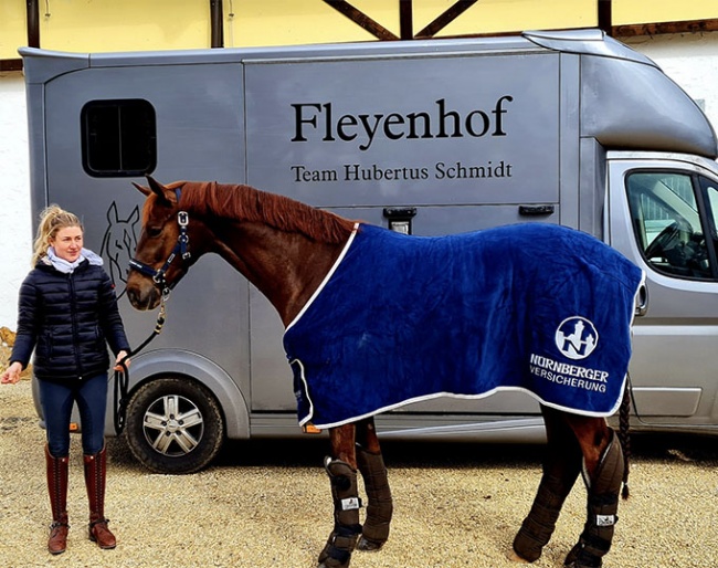 Rudi on his way to Hubertus Schmidt's Fleyenhof