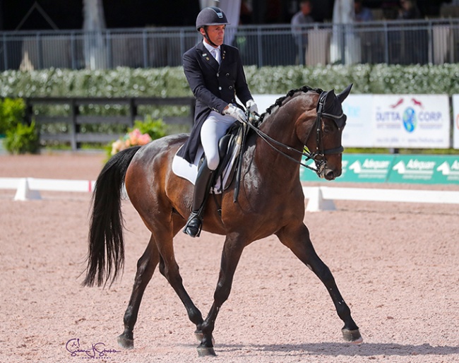 Christoph Koschel on Hilfiger in the 2021 Palm Beach Dressage Derby :: Photo © Sue Stickle