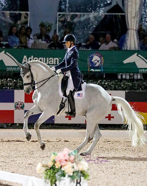Adrienne Lyle and Harmony's Duval at the 2021 CDIO Wellington :: Photo © Sue Stickle