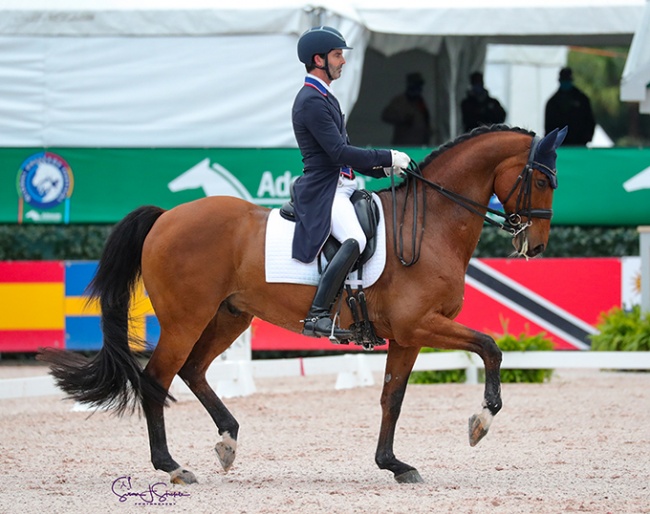 Nick Wagman and Don John at the 2021 Palm Beach Dressage Derby CDI-W :: Photo © Sue Stickle