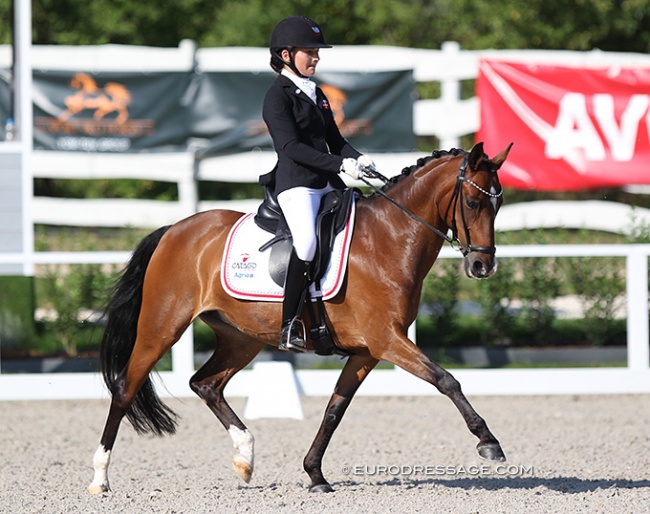 Josephine Gert Nielsen and Dot Com at the 2020 European Pony Championships in Budapest :: Photo © Astrid Appels