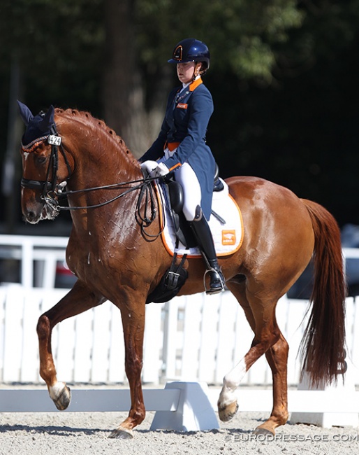 Jeanine Nieuwenhuis and TC Athene at the 2020 European Under 25 Championships in Budapest :: Photo © Astrid Appels