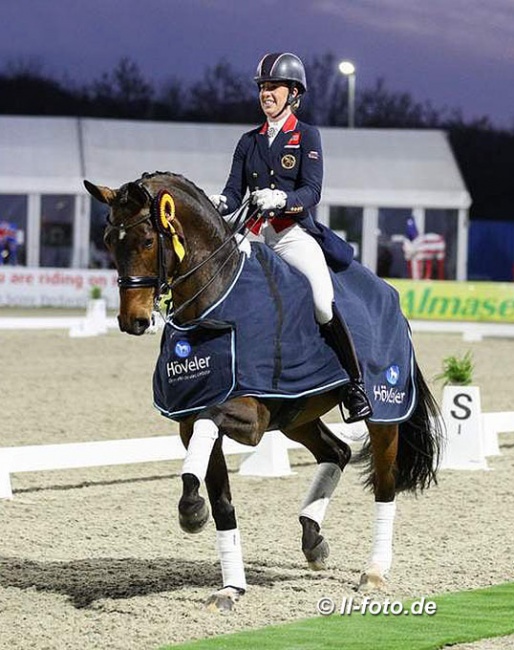 Charlotte Dujardin and Mount St. John Freestyle win the Grand Prix Special to Music at the 2020 CDI Hagen :: Photo © LL-foto
