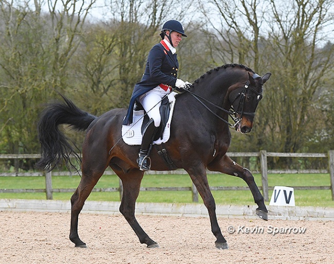 Fiona Bigwood and Hawtins Delicato have their show debut at Hunters Equestrian on 7 April :: Photo © Kevin Sparrow