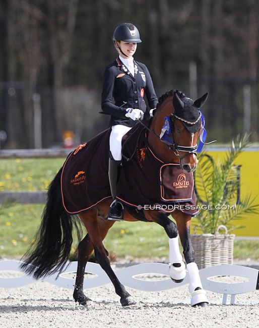 Antonia Roth and Dark Delight B win the pony team test at the 2021 CDI Opglabbeek :: Photo © Astrid Appels
