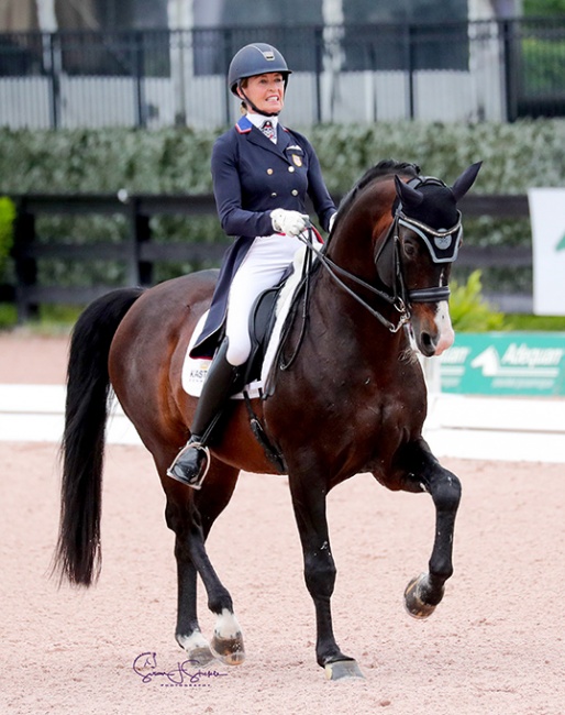 Charlotte Jorst and Nintendo at the 2021 CDI Wellington :: Photo © Sue Stickle