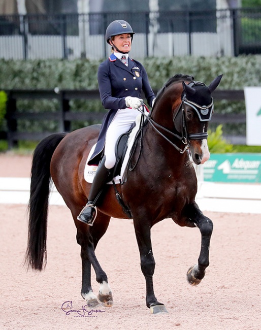 Charlotte Jorst and Nintendo at the 2021 CDI Wellington :: Photo © Sue Stickle