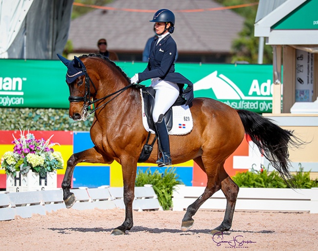 Yvonne Losos de Muniz and Aquamarijn at the 2021 CDI Wellington :: Photo © Sue Stickle