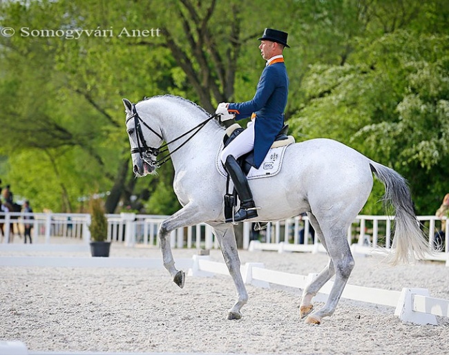 Dutch Olympian Hans Peter Minderhoud competing at the 2019 CDI-W Budapest :: Photo © Anett Somogyvari