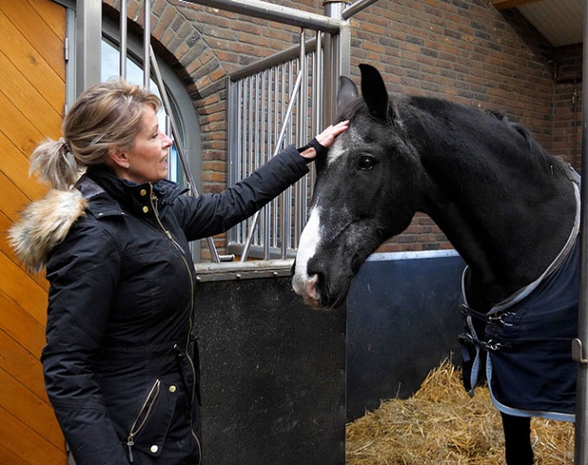 Anky van Grunsven with her 2004 and 2008 Olympic Champion Salinero