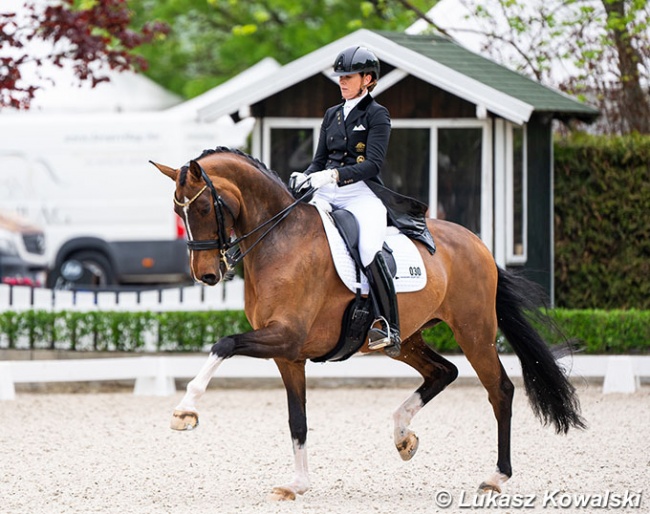 It was a family affair at the 2021 CDI-W Mariakalnok. Lyndal Oatley and Elvive won the Special Tour, while husband Patrik Kittel claimed the Kur tour :: Photo © Lukasz Kowalski