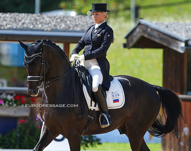 Tatiana Miloserdova at the 2018 CDI Fritzens, here still riding under the Russian banner :: Photo © Astrid Appels