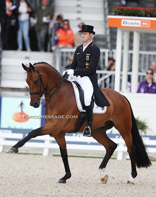 Sönke Rothenberger and Cosmo at the 2019 European Championships in Rotterdam :: Photo © Astrid Appels