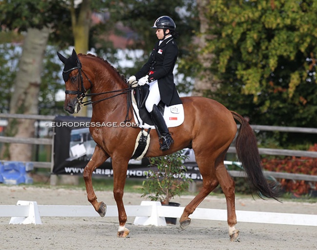 Caroline Chew and Tribiani will ride for Singapore at the 2021 Olympic Games :: Photo © Astrid Appels