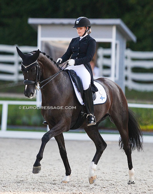 Louise Jönsson and Dayna competing at the 2020 European Young Riders Championships :: Photo © Astrid Appels