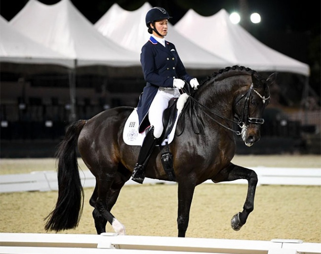 Adrienne Lyle and Salvino in the U.S. Olympic Team Selection Event in Wellington :: Photo © Taylor Pence/USEF press photo
