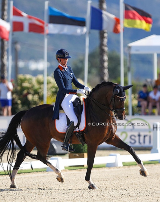 Milou Dees and Francesco at the 2021 European Young Riders Championships :: Photo © Astrid Appels