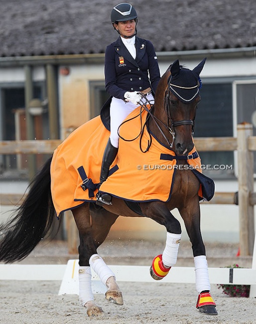 Beatriz Ferrer-Salat and Elegance win the Grand Prix at the 2021 CDI Grote Brogel :: Photo © Astrid Appels