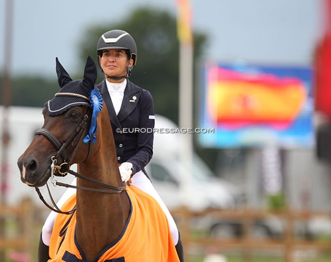 Beatriz Ferrer-Salat and Elegance win the Grand Prix and Special at the 2021 CDI Grote Brogel :: Photo © Astrid Appels