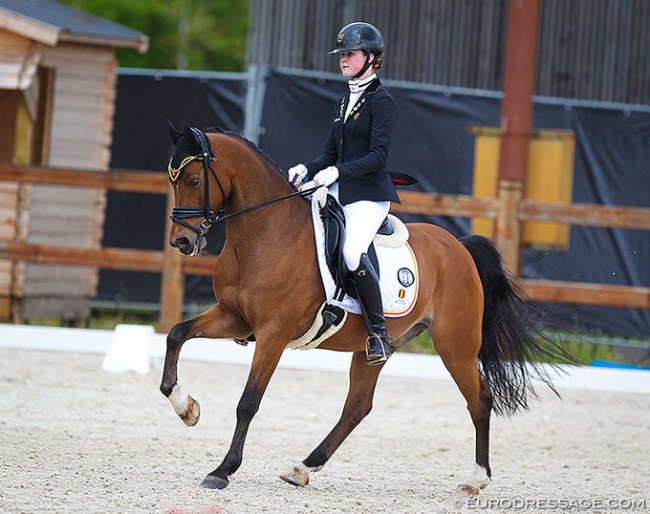 Ine Blommaert and Wise Guy at the 2021 CDI Grote Brogel :: Photo © Astrid Appels