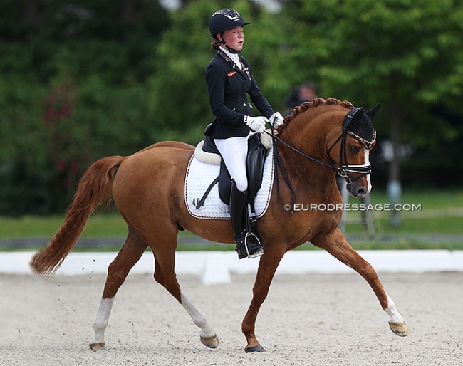 Antonia Busch-Kuffner and Kastanienhof Cockney Cracker at the 2021 CDIO-PJYR Hagen :: Photo © Astrid Appels