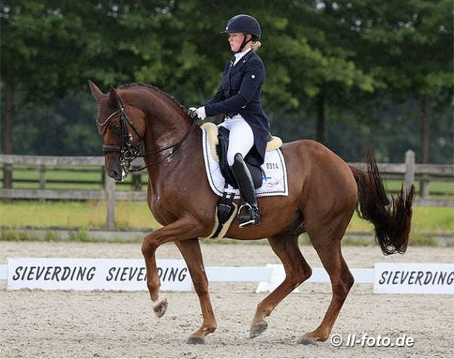 Emma Kanerva and Greek air at the 2021 CDI Herzlake on 31 July 2021 :: Photo © LL-foto