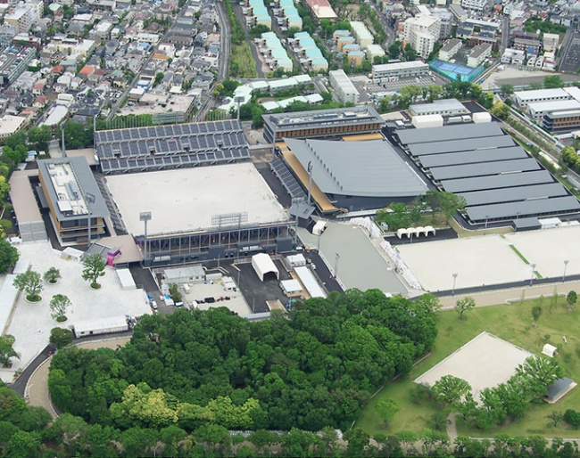 The JRA equestrian park in Tokyo where the 2021 Olympics will take place, the seats in the stadium will remain empty as no spectators are allowed