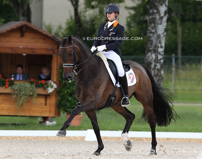 Dana van Lierop and DJ Tiesto at the 2012 European Junior Riders Championships in Berne (SUI) :: Photo © Astrid Appels