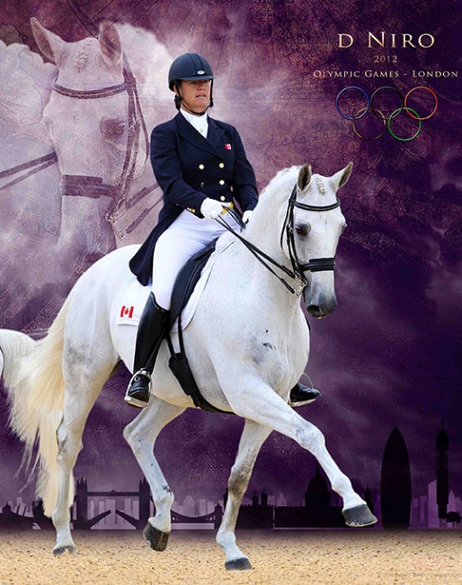 Jacqueline Brooks and D Niro represented Canada at the 2012 Olympic Games in London :: Excerpt of Photo collage © Eurodressage