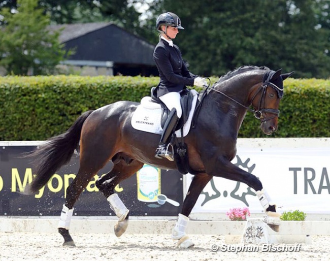 Eva Möller and the 2020 Trakehner Licensing Champion Rheinglanz at the 2021 Trakehner Championships in Munster-Handorf :: Photo © Stephan Bischoff