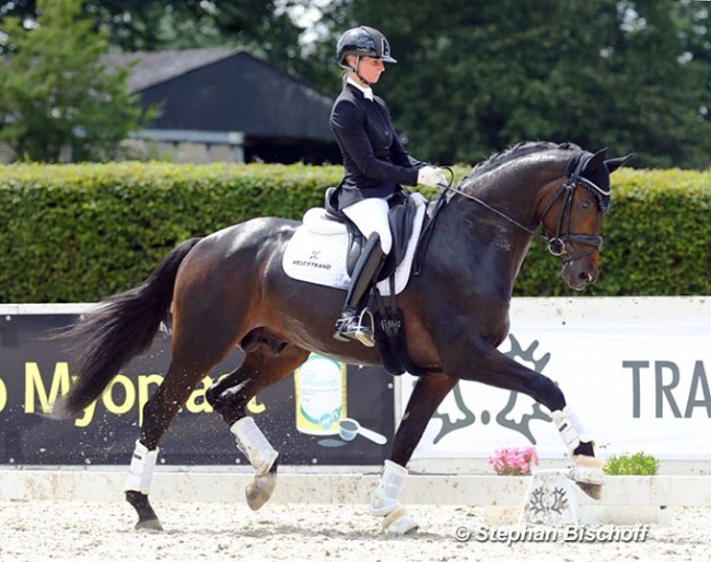 Eva Möller and the 2020 Trakehner Licensing Champion Rheinglanz at the 2021 Trakehner Championships in Munster-Handorf :: Photo © Stephan Bischoff