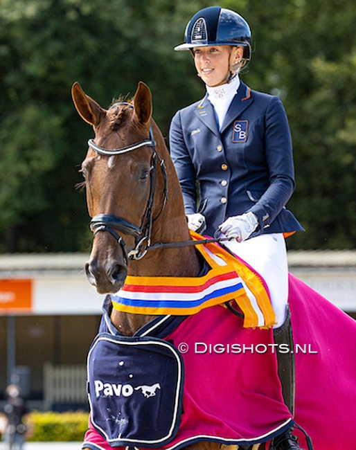 Kirsten Brouwer and My Precious win the 4-year old division at the 2021 Pavo Cup Finals :: Photo © Digishots