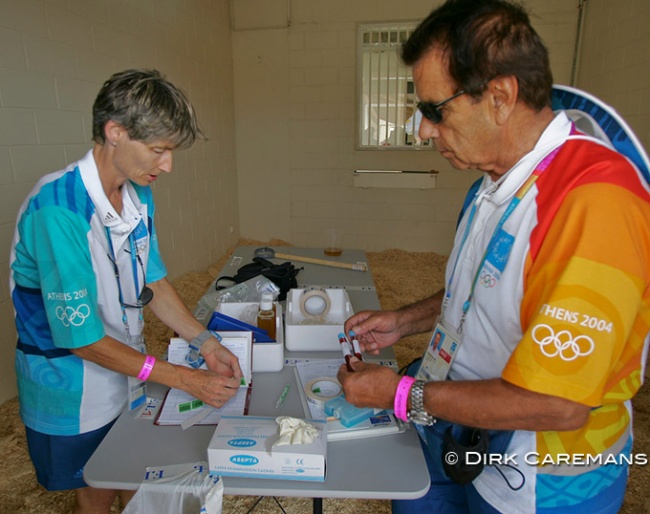 Archive photo of the doping test at the 2004 Olympic Games in Athens :: Photo © Dirk Caremans