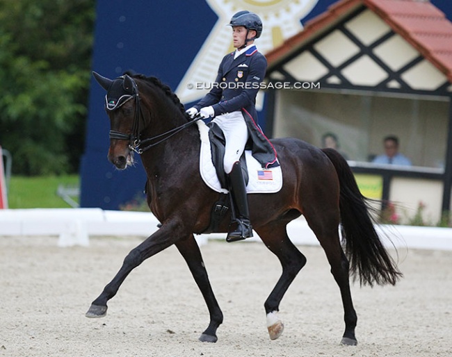 Jan Ebeling and Illuster van de Kampert in the CDI 3* Tour at the 2021 European Dressage Championships in Hagen :: Photo © Astrid Appels