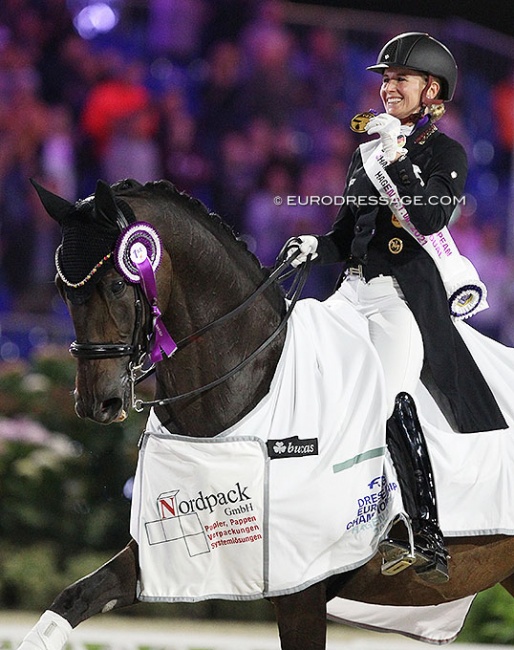 Jessica von Bredow-Werndl and Dalera BB win GP Special Gold at the 2021 European Championships :: Photo © Astrid Appels