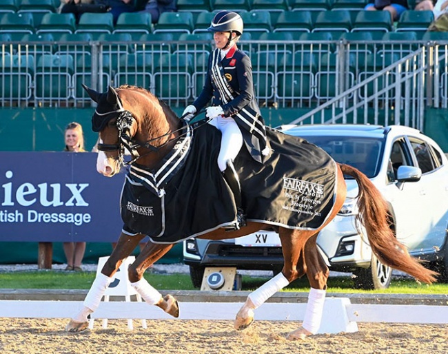 Three Small Tour titles for Charlotte Dujardin and Imhotep at the 2021 British Dressage Championships :: Photo © Kevin Sparrow