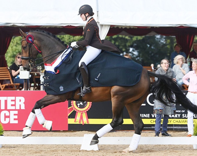 Becky Moody and Jagerbomb at the 2021 British Dressage Championships :: Photo © Kevin Sparrow