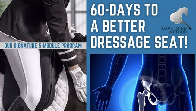 60 Days to a Better Dressage Seat” helps riders at all levels achieve better feeling and effectiveness.