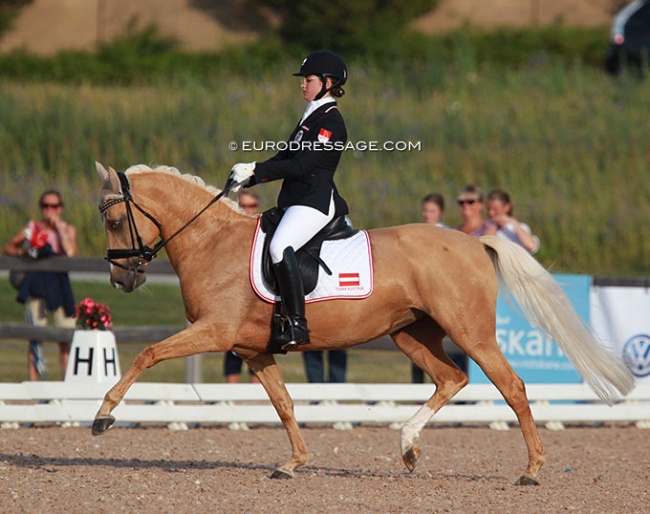 Nicola Ahorner and Dynasty at the 2015 European Pony Championships in Malmo :: Photo © Astrid Appels