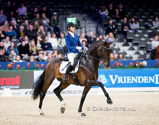 Dinja van Liere and Joop! TC at 2020 Jumping Amsterdam :: Photo © Digishots