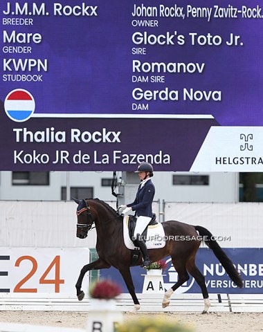 Thalia Rockx and Koko Jr de la Fazenda at the 2021 World Championships for Young Dressage Horses :: Photo © Astrid Appels