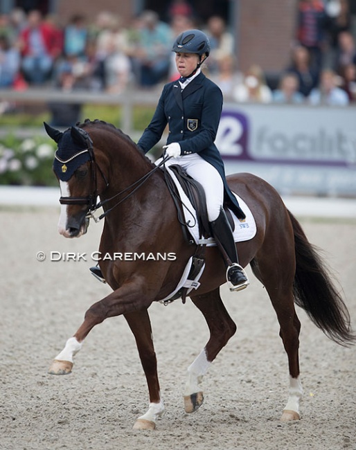 Yvonne Osterholm and Quarton at the 2016 World Young Horse Championships :: Photo © Dirk Caremans